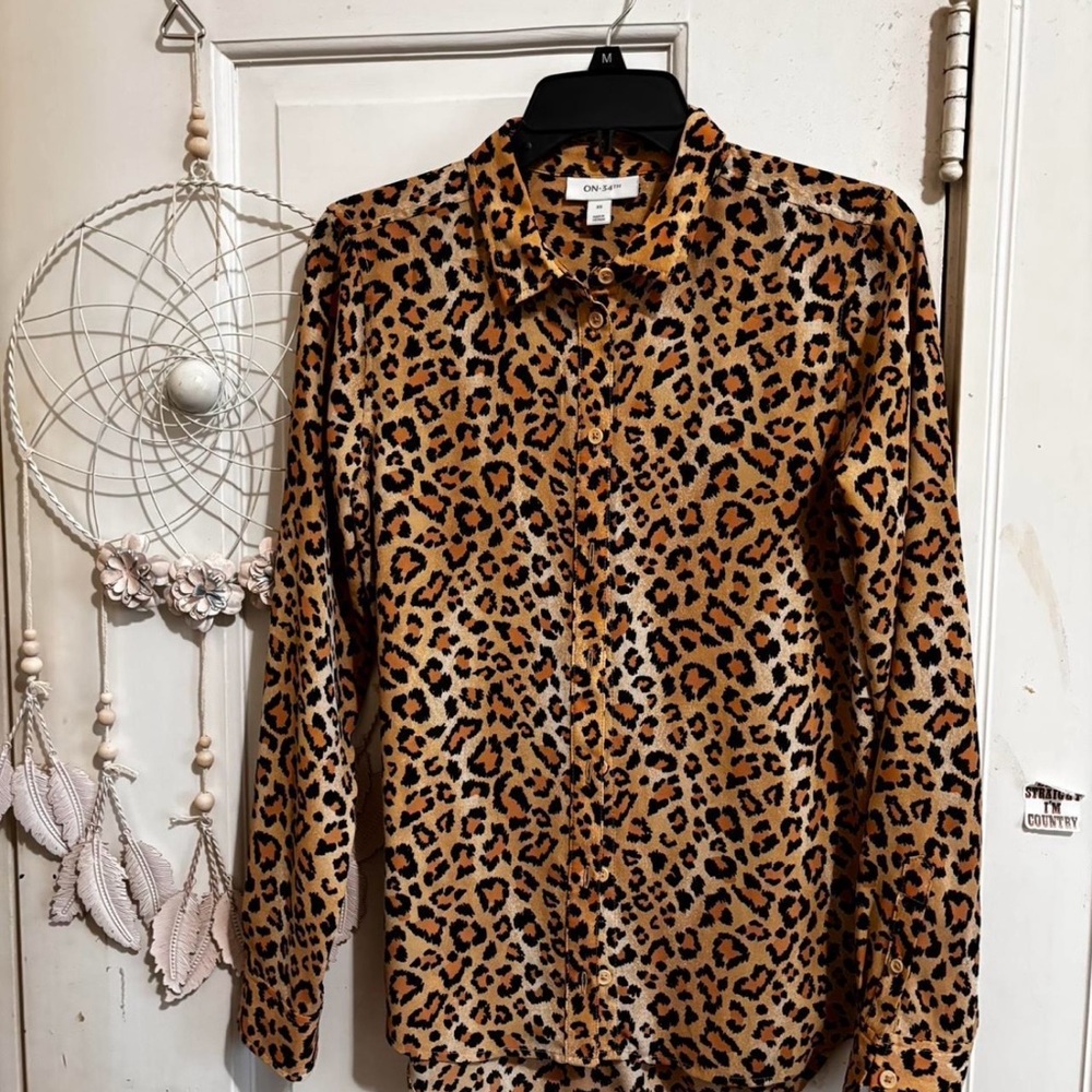 Chico's Leopard Print Women's Top - Brown